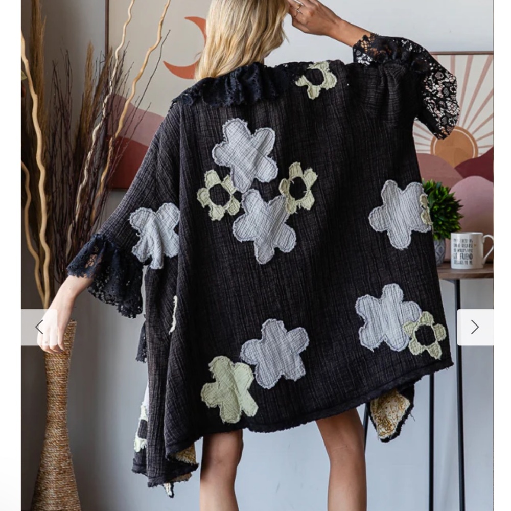 🎉 OLI & HALI “ Seattle 2 “ Oli and Hali FLORAL PATCHWORK DUSTER 66 - Picture 7 of 8